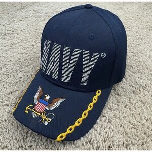 US Navy Hat Embroidered Eagle Anchor C Crested Navy Blue CAP5960 Kys Design  Cap